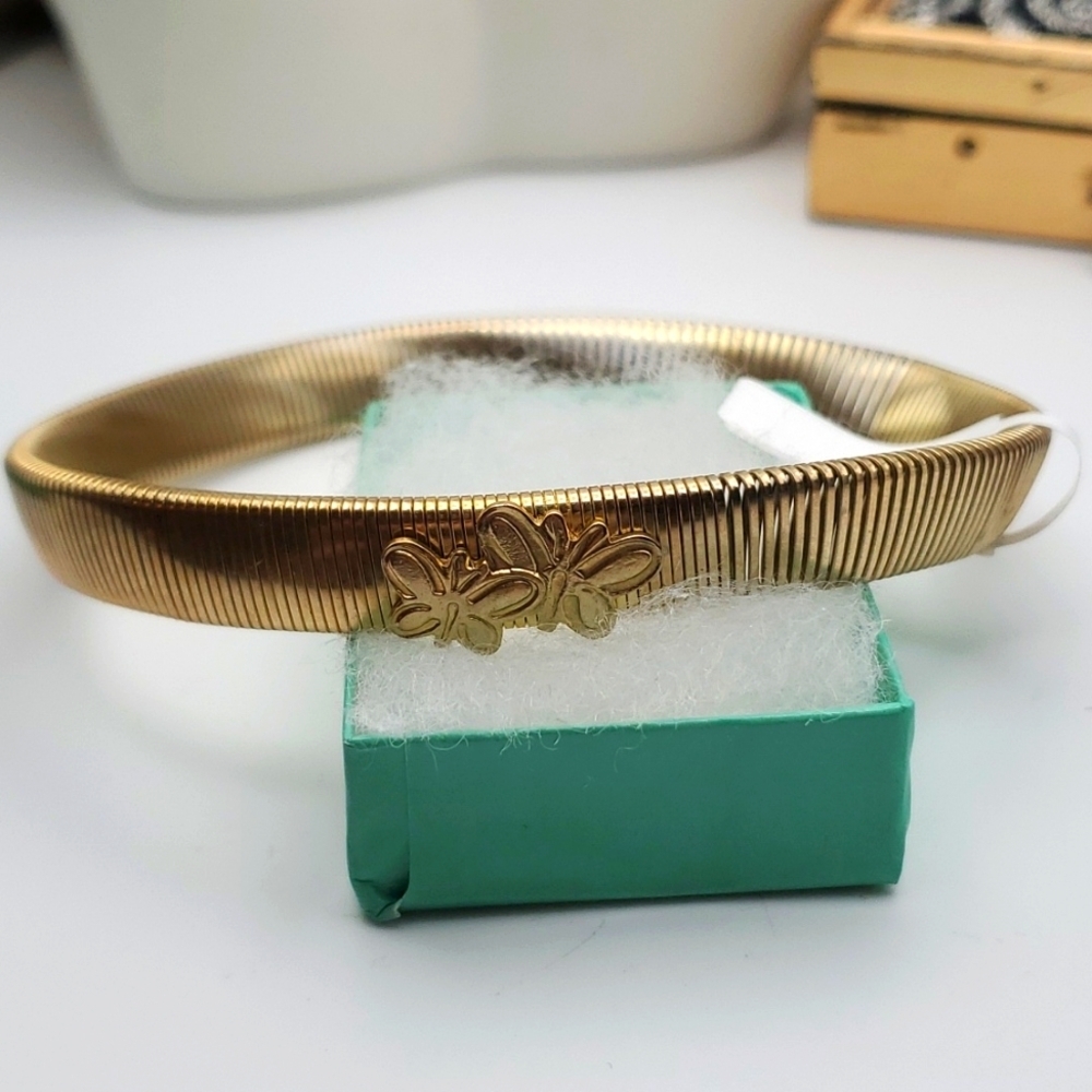 Plus sized accordion stretch bracelet vintage butterfly B1705‎